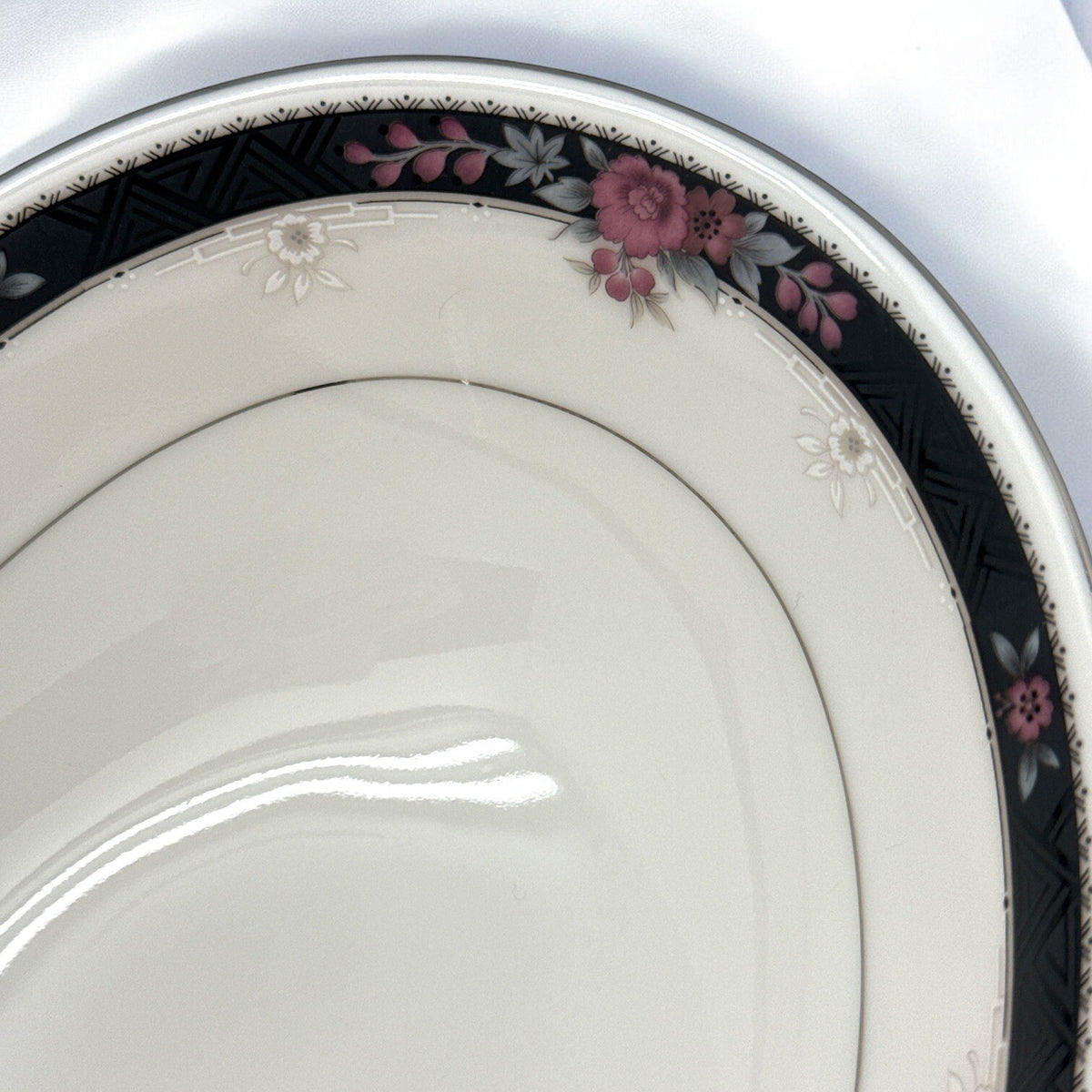Vintage Noritake Ivory China ETIENNE 7260 9.75” Long OVAL VEGETABLE BOWL