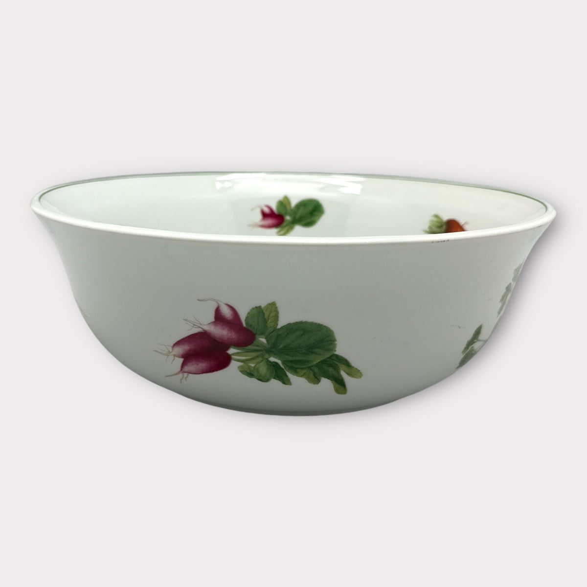 12.5” PHILLIPPE DESHOULIERES France Porcelain SERVING Bowl Vegetables Design