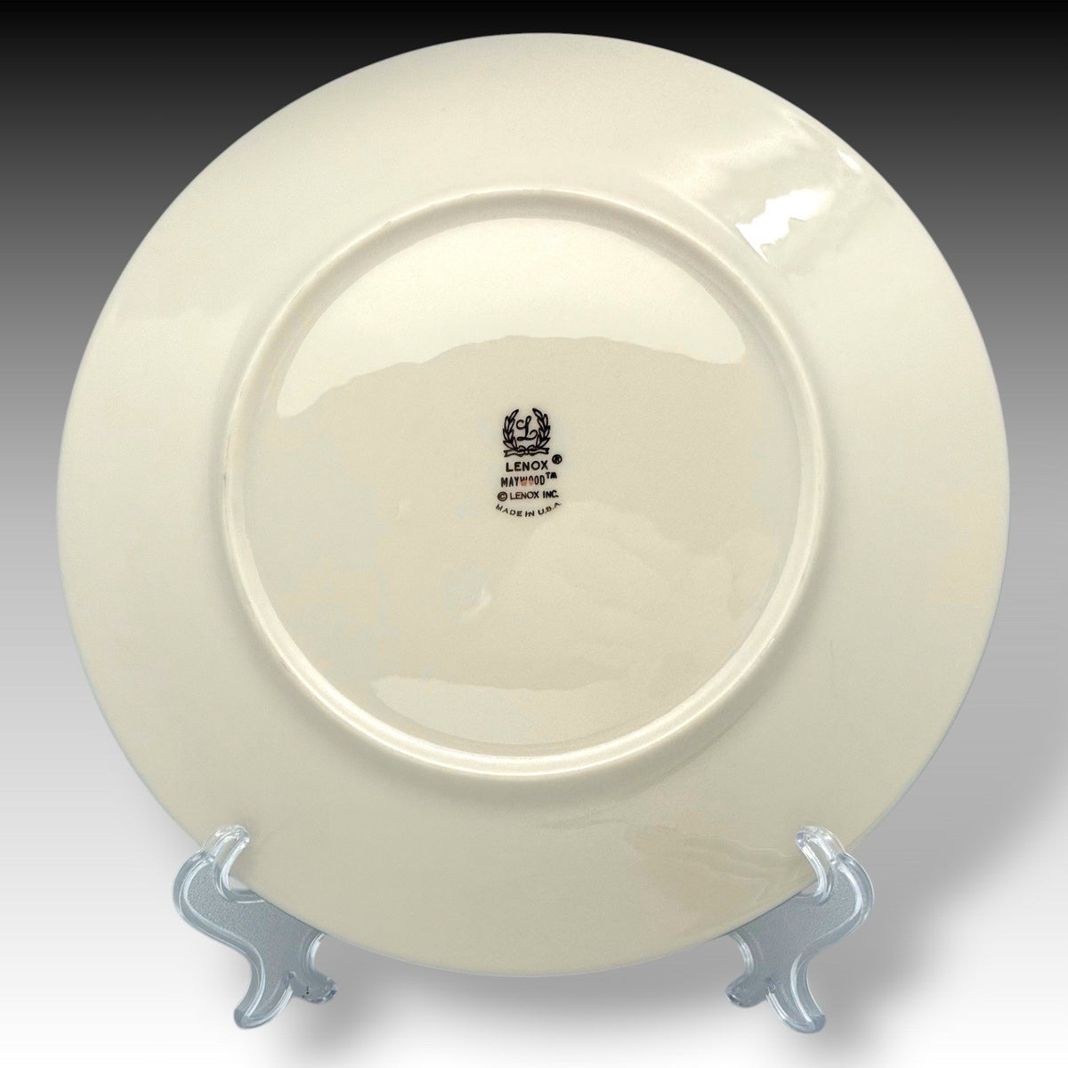 Set of 4 Lenox Maywood Platinum Trim Salad Plates 8.25" Cosmopolitan Collection
