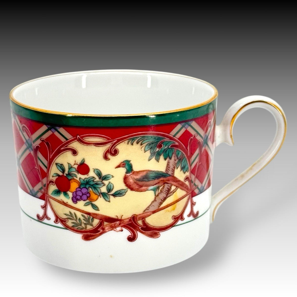 Noritake Royal Hunt 3930 Coffee Cups Saucer Set of 3+ Rabbit Pheasant Gold Trim