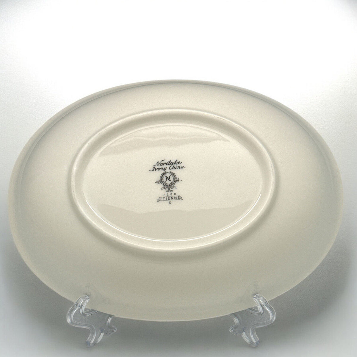 Vintage Noritake Ivory China ETIENNE 7260 10.5” Long OVAL VEGETABLE BOWL Japan