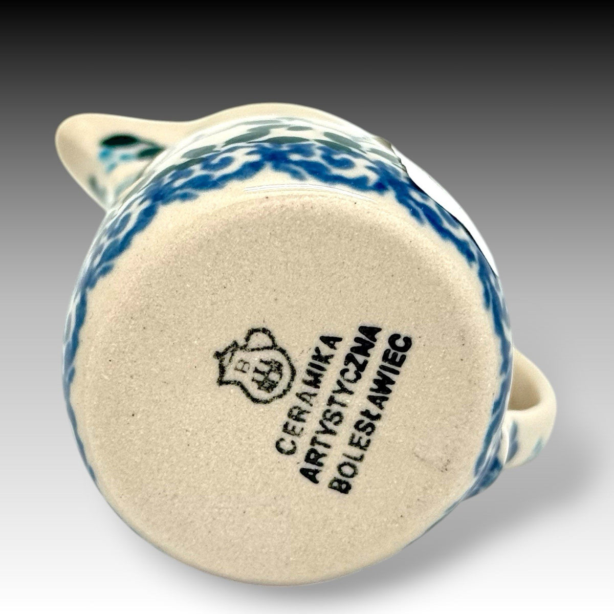 Ceramika Artystyczna Polish Pottery Mini Pitcher Blue Fascination Handpainted