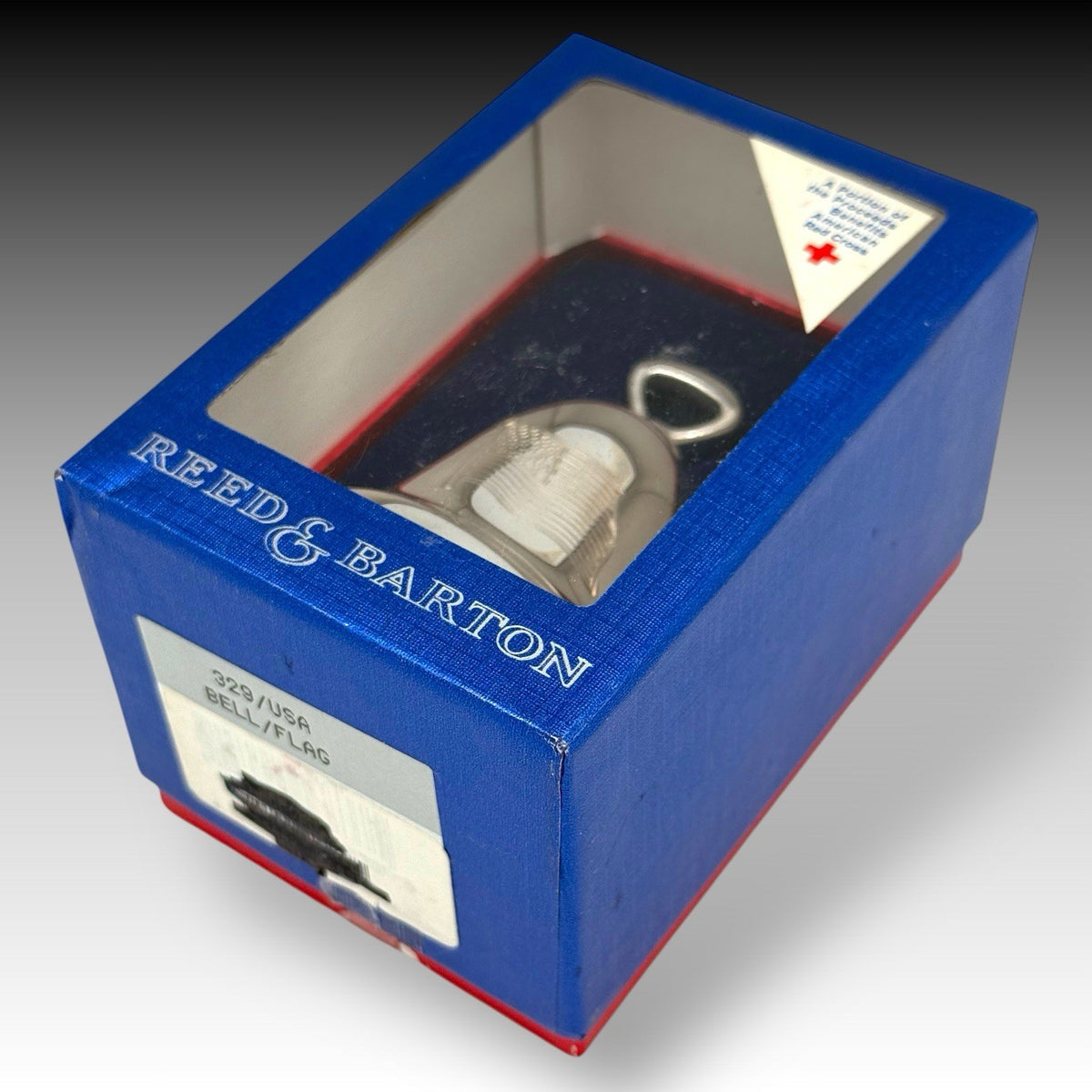 Reed & Barton God Bless America Collector Bell w/ Box Patriotic USA