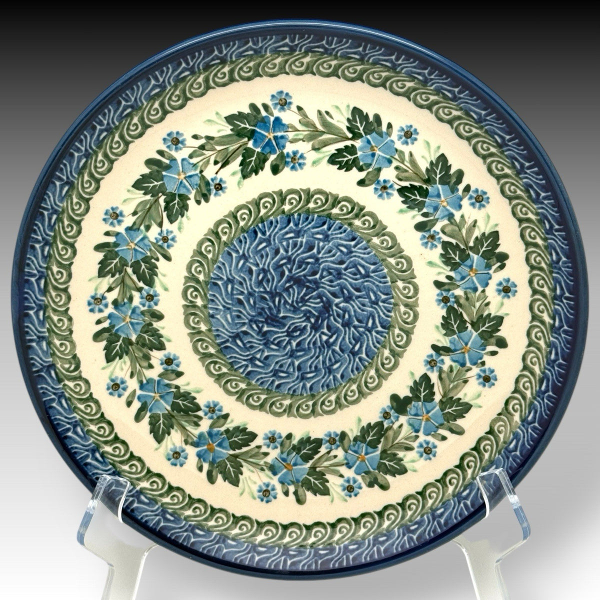 Ceramika Artystyczna UNIKAT Polish Pottery 10.5" Dinner Plate Krystyna Deptuła