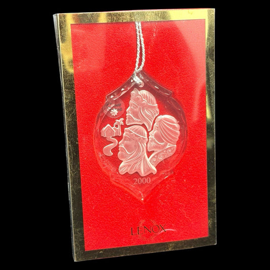 Lenox Inspirationals 2000 Three Kings Treasures of the Heart Crystal Ornament NI