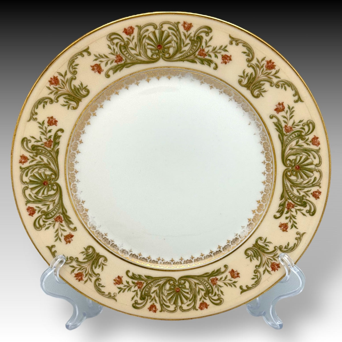 Trio of 8.5" Charles Ahrenfeldt Limoges Plates - Antique French Porcelain