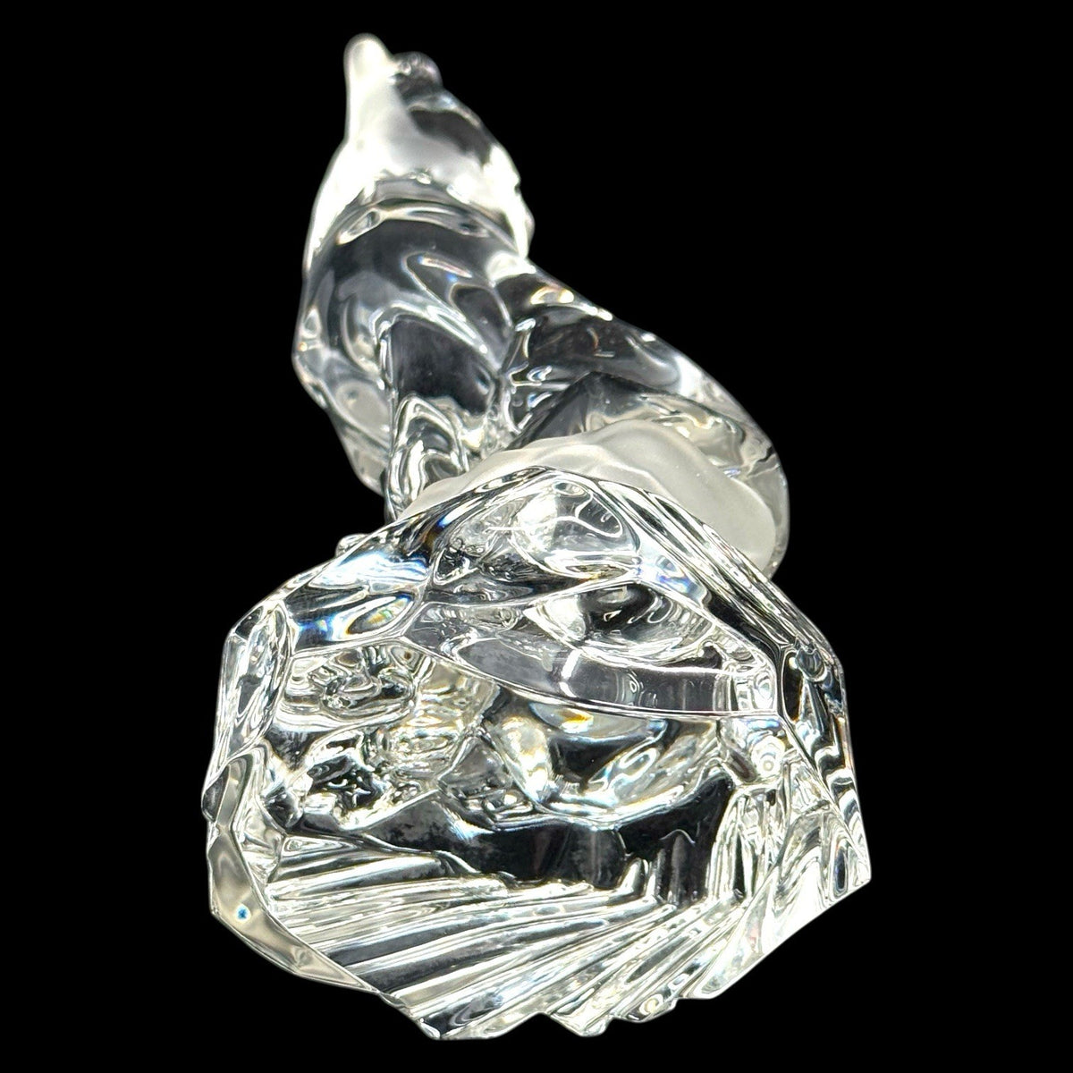 Lenox Crystal Keeper of the Wild Collection Howling Wolf Figurine Frosted 1994