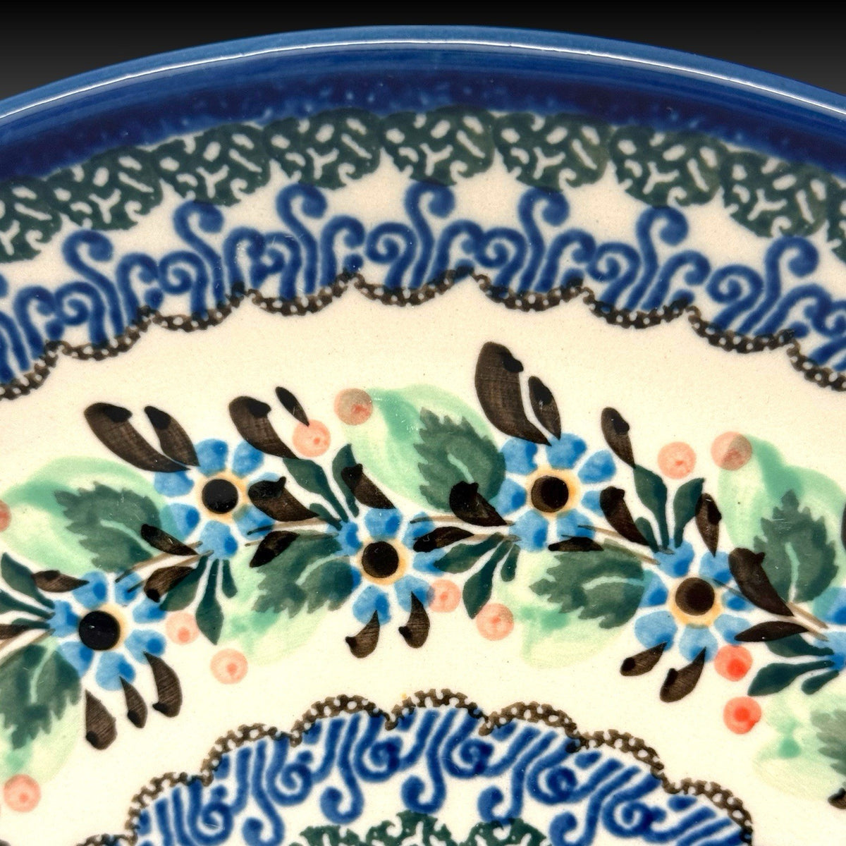 Ceramika Artystyczna UNIKAT Polish Pottery 10.5" Plate Krystyna Deptuła 1318