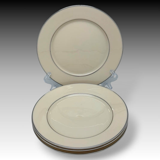 Group of 4 Lenox Maywood Platinum Trim Bread Plates 6.5" Cosmopolitan Collection