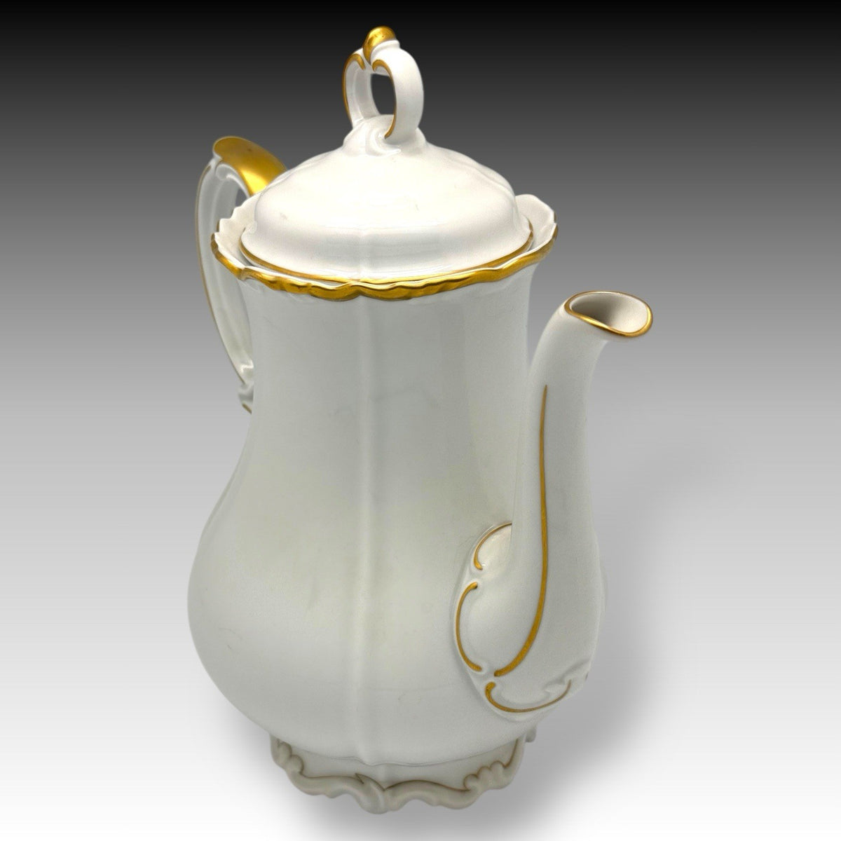 7 Cup Edelstein Bavaria Maria-Theresia “Canterbury” Coffee Pot Gilding Germany
