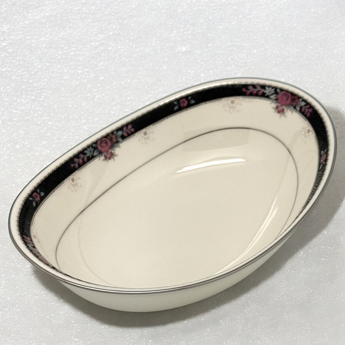 Vintage Noritake Ivory China ETIENNE 7260 9.75” Long OVAL VEGETABLE BOWL