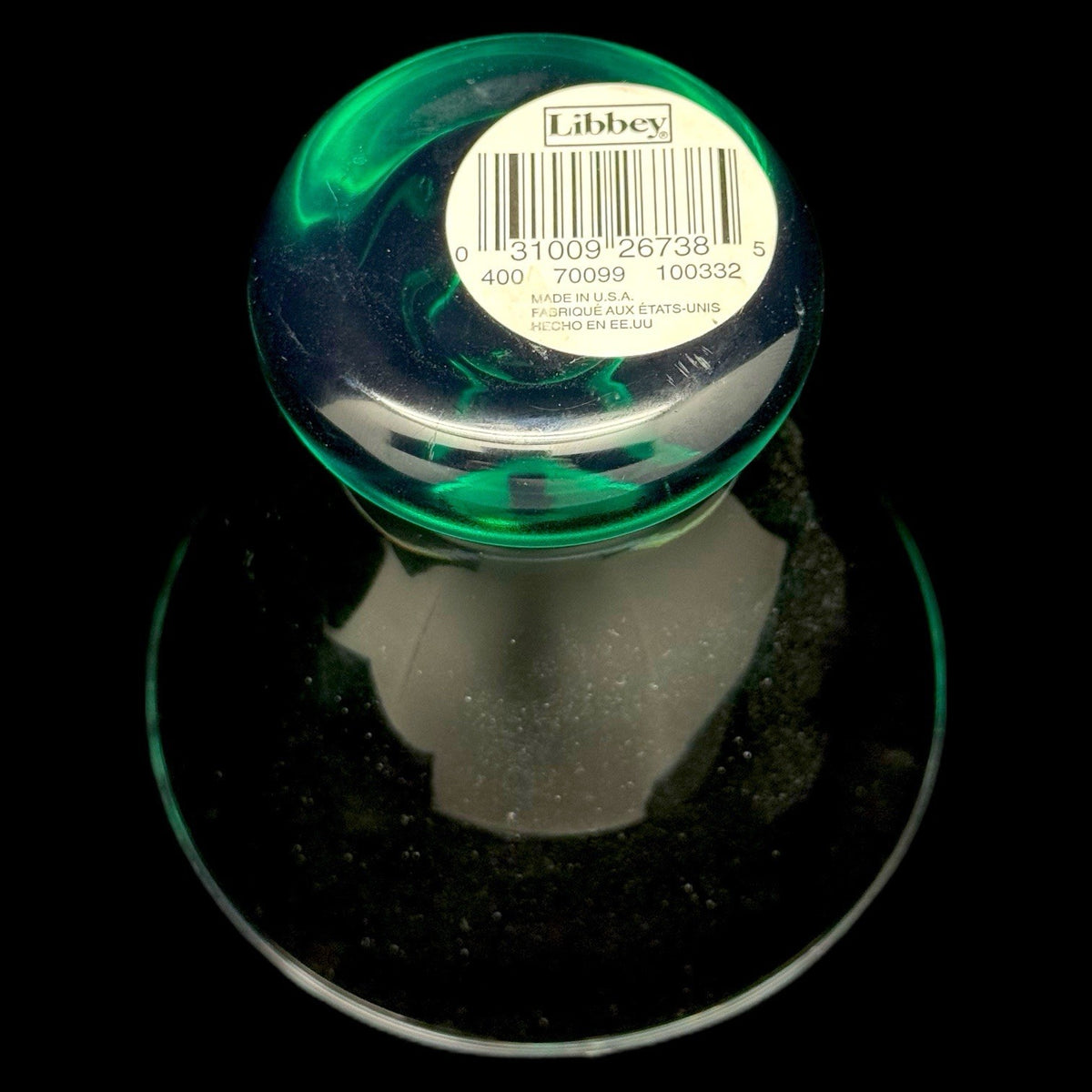LIBBEY Green Hots Martini Glasses Set of 4 GREEN Base Holiday Cocktail Barware