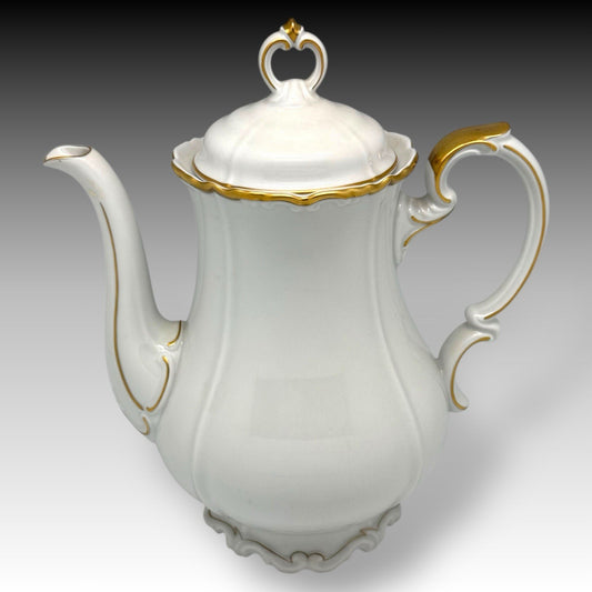 7 Cup Edelstein Bavaria Maria-Theresia “Canterbury” Coffee Pot Gilding Germany