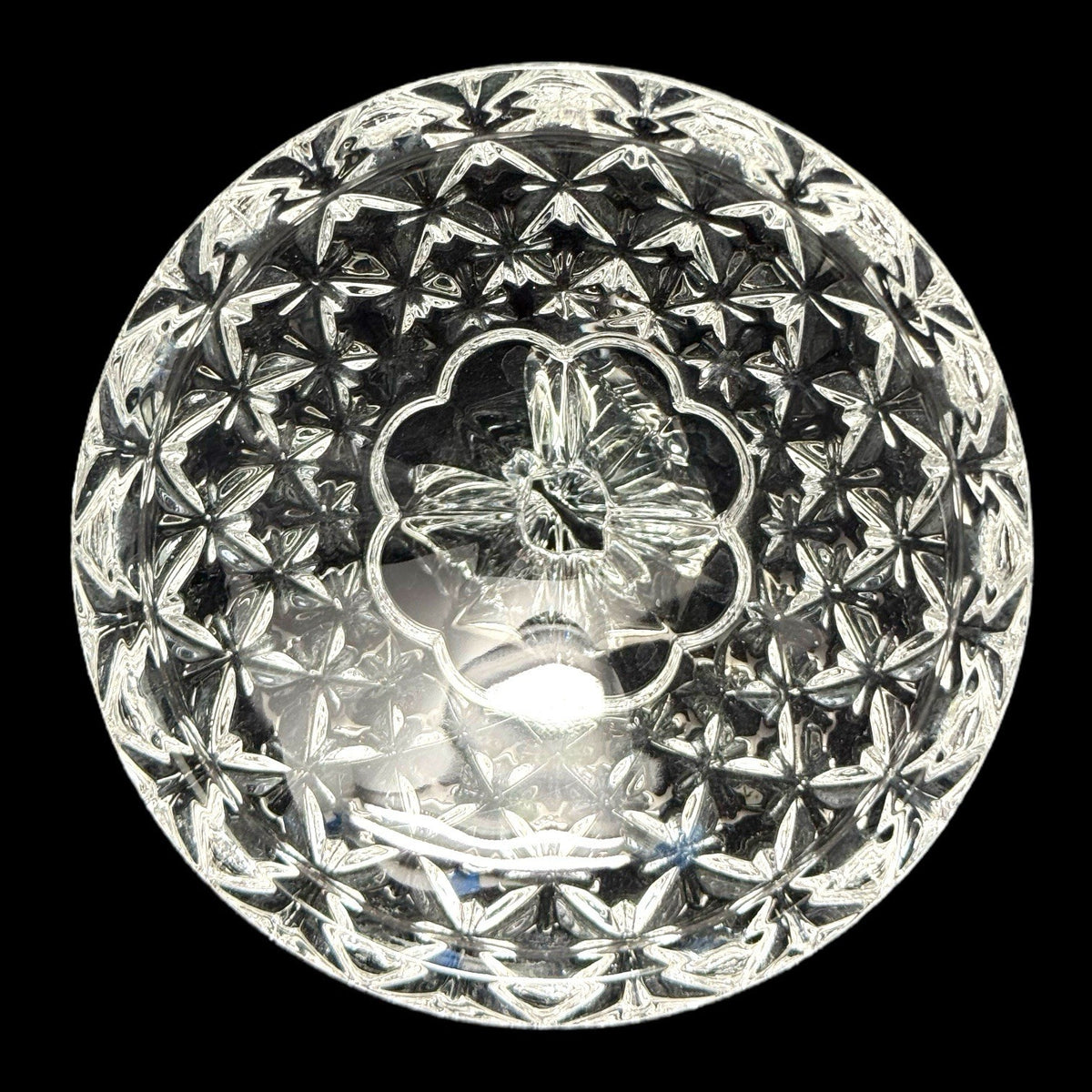 Vintage Butterfly Footed Crystal Covered Candy Dish Trinket Box Heavy 5 Inches