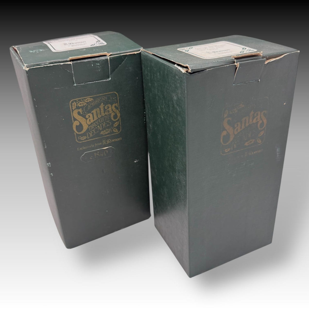 Pair of Galleria Lucchese CHRISTMAS PENCIL SANTAS 1840 & 1860 from Roman Boxed