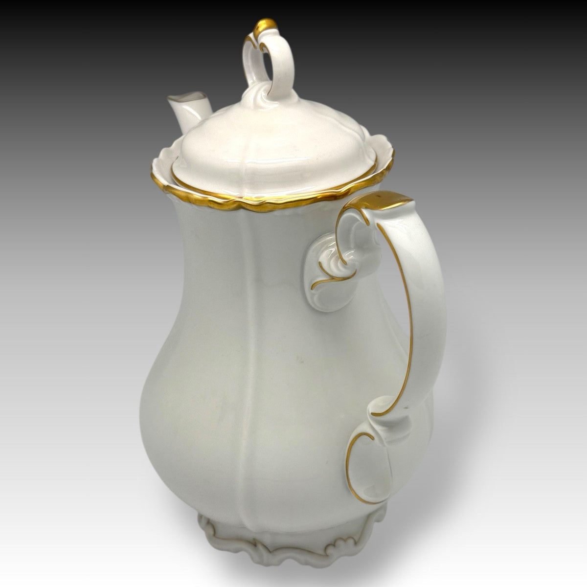 7 Cup Edelstein Bavaria Maria-Theresia “Canterbury” Coffee Pot Gilding Germany