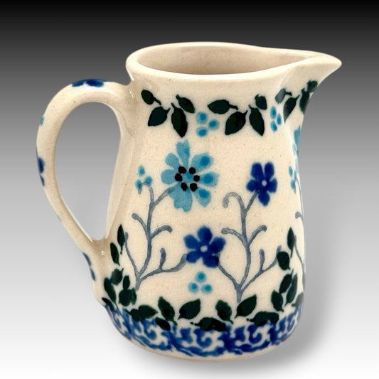 Ceramika Artystyczna Polish Pottery Mini Pitcher Blue Fascination Handpainted