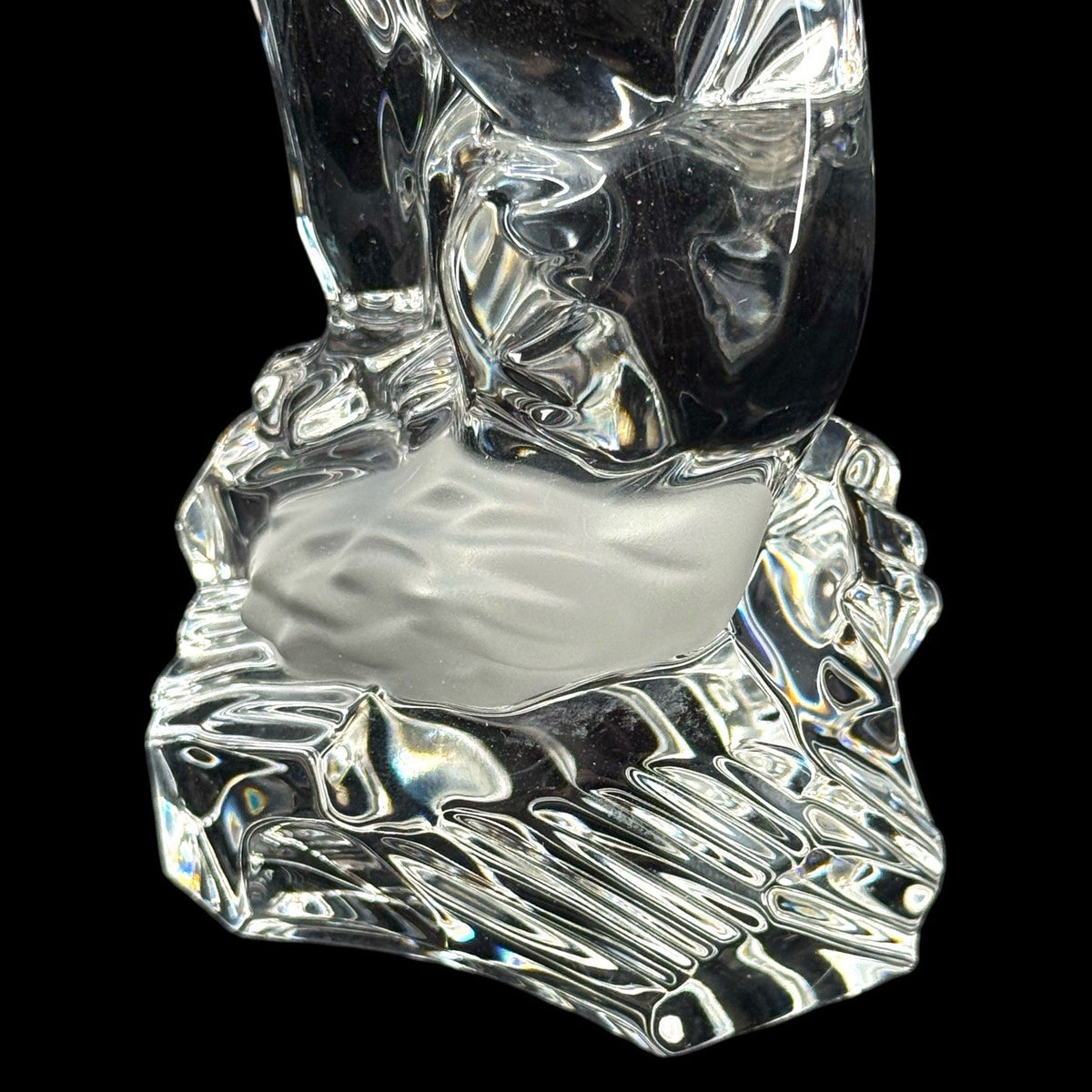 Lenox Crystal Keeper of the Wild Collection Howling Wolf Figurine Frosted 1994