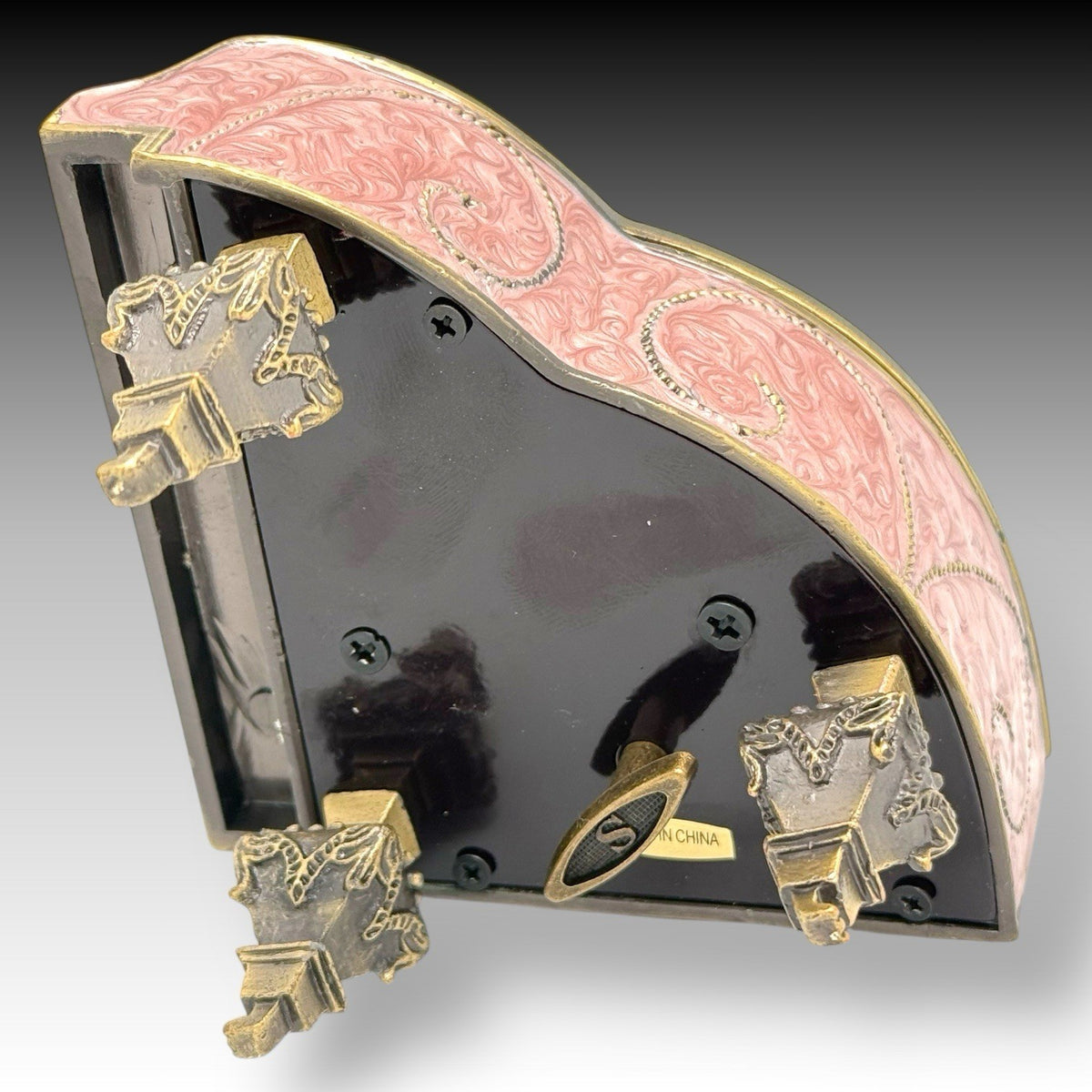 Chestnut Lane Piano Music Box Enamel Jeweled Wind Up Beautiful Dreamer