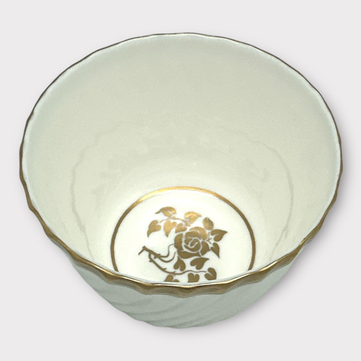 MINTON Bone China GOLD ROSE CREAMER and OPEN SUGAR BOWL Gold Trim Fluted Gilded