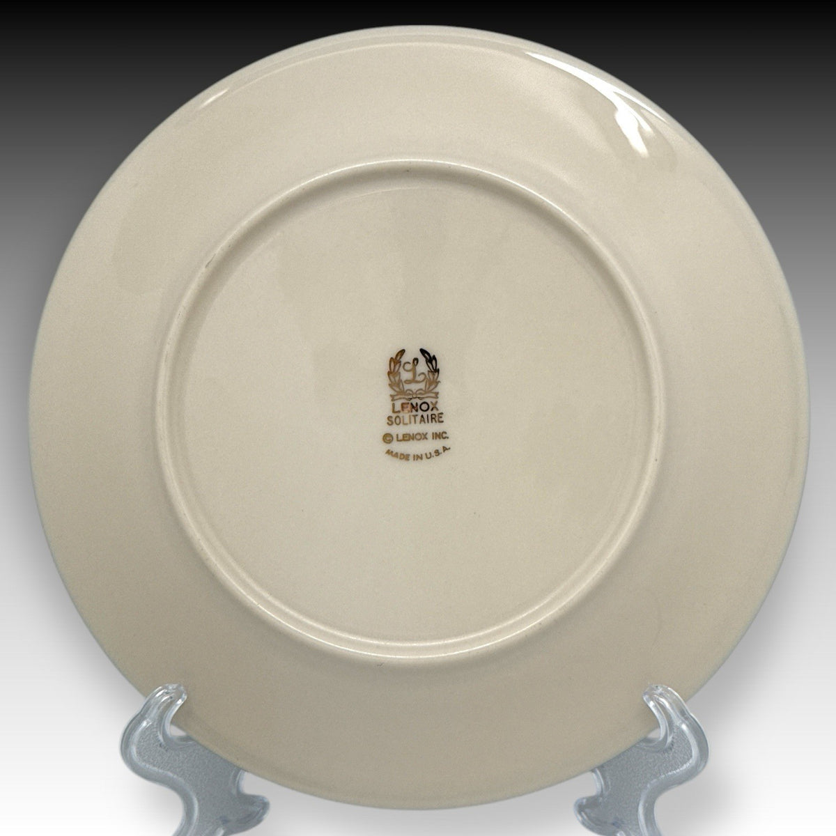 Set of 4 Lenox Solitaire Ivory Platinum Bread Plates 6.25" USA Bone China EUC