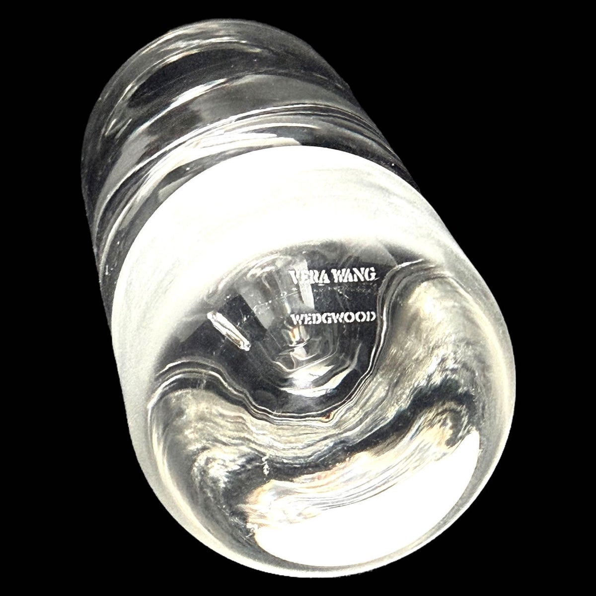 Vintage VERA WANG Decanter for Wedgwood ILLUSION Lead CRYSTAL Clear w/ Stopper