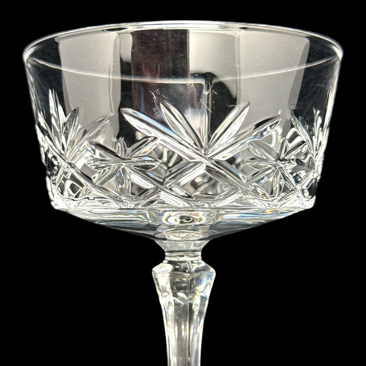 Set of 6 D'Arques Durand Chantilly Crystal SHERBET GLASSES France 5" 7 oz EUC