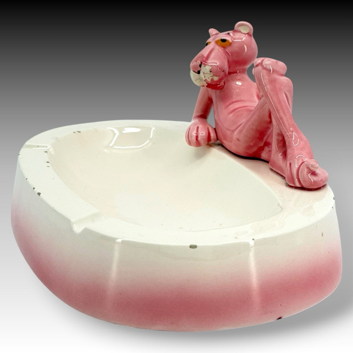 Pink Panther Royal Orleans UAC Geoffrey Ceramic Ashtray Soap Dish Vintage Japan