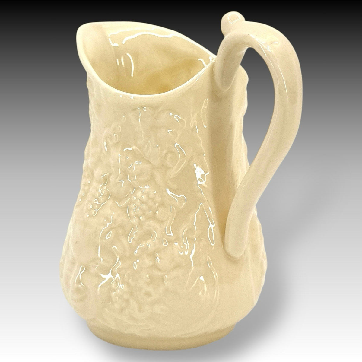 Belleek Bacchus Mask Creamer 5th Green Mark Ireland Vintage Porcelain 1965-1980