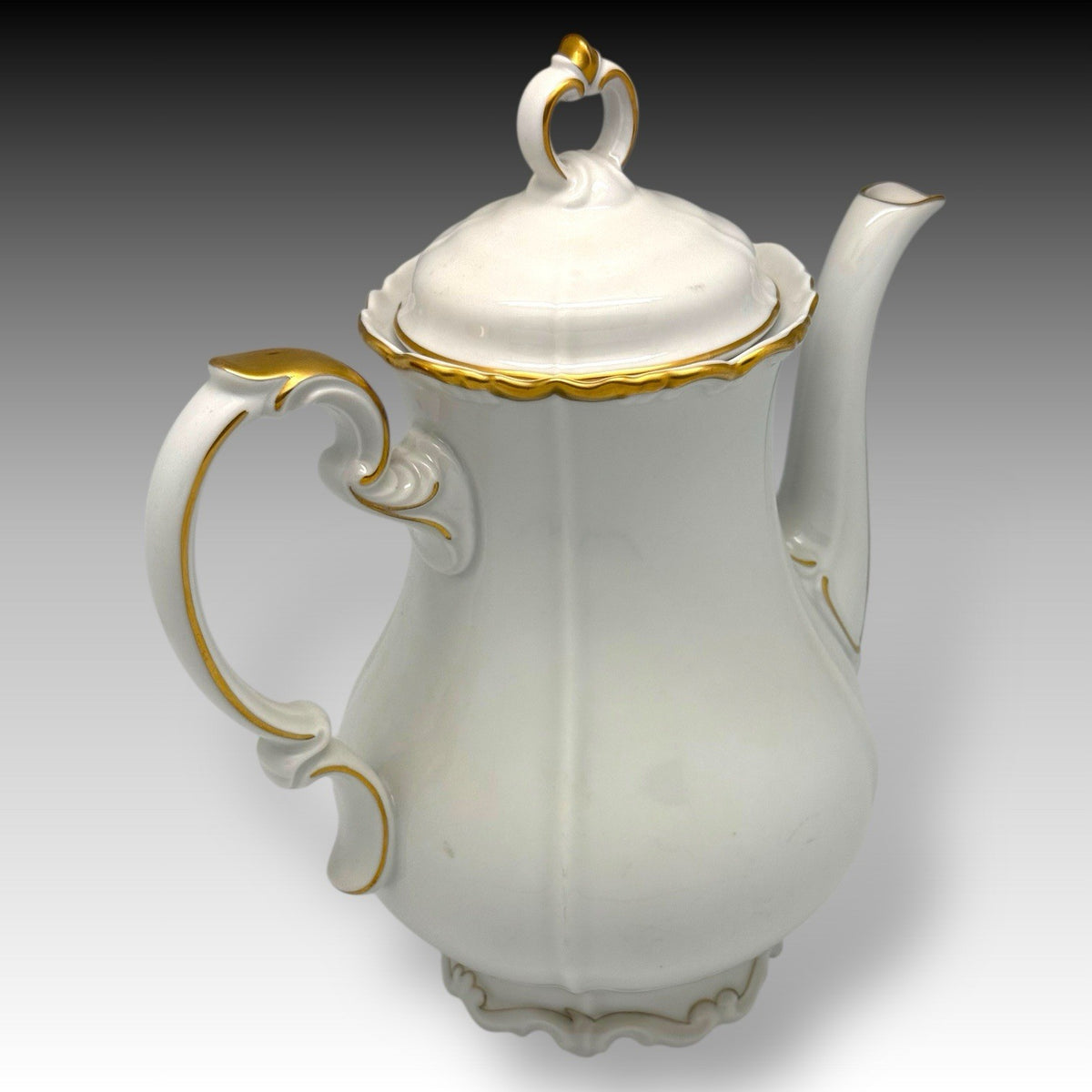 7 Cup Edelstein Bavaria Maria-Theresia “Canterbury” Coffee Pot Gilding Germany