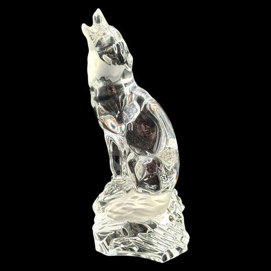 Lenox Crystal Keeper of the Wild Collection Howling Wolf Figurine Frosted 1994