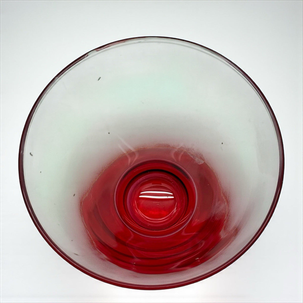 LIBBEY Red Hots Martini Glasses Set of 4 Ruby Red Base Holiday Cocktail Barware