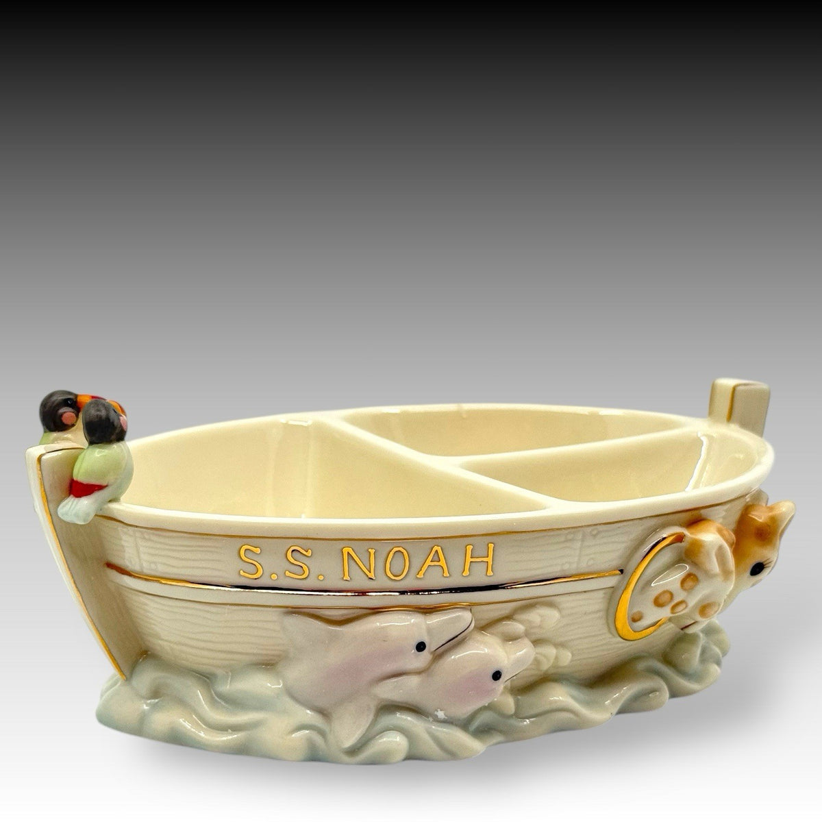 Lenox Noah's Ark Childrens Cup and Bowl Set Porcelain Animals SS Noah Gift
