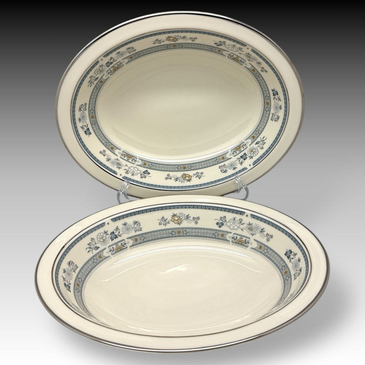 Minton PENROSE 2 Oval Vegetable Bowls FINE BONE CHINA England ROYAL DOULTON 1976