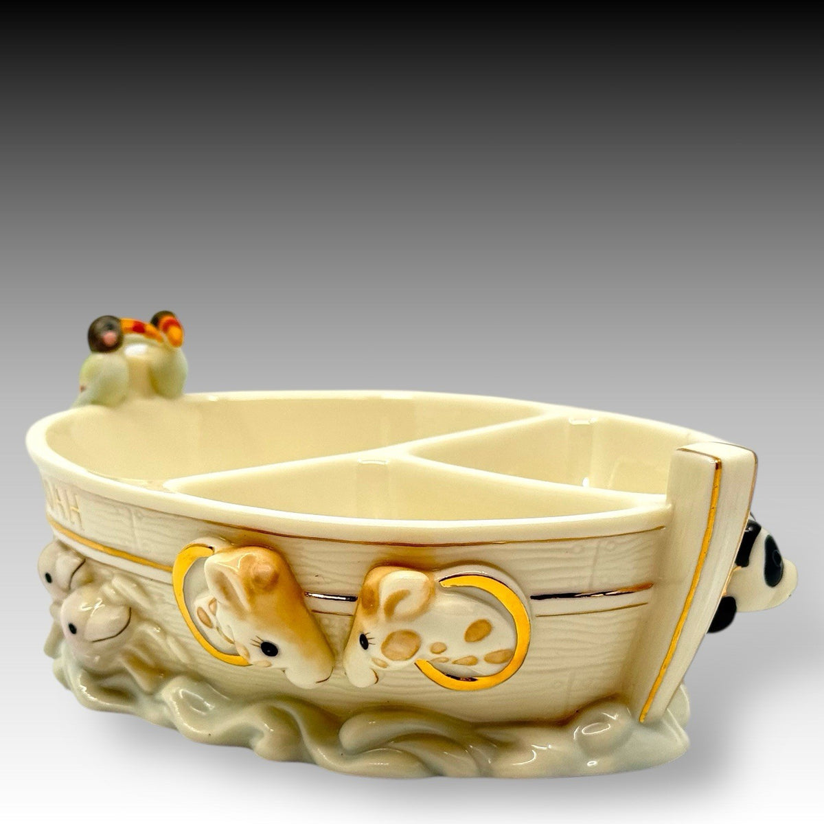 Lenox Noah's Ark Childrens Cup and Bowl Set Porcelain Animals SS Noah Gift