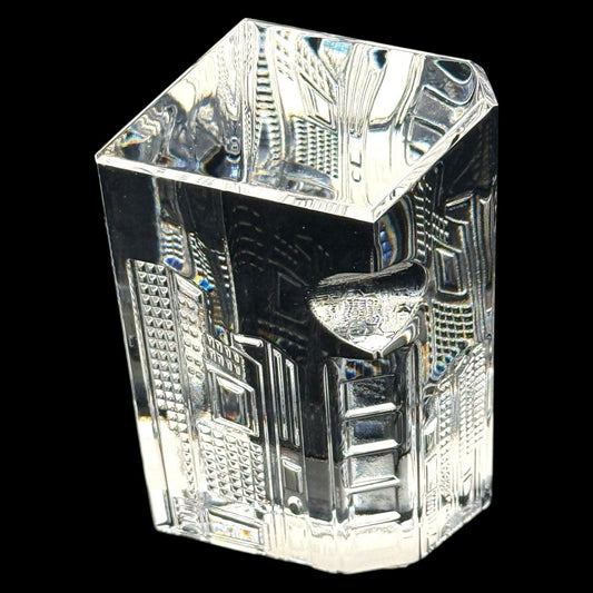 WATERFORD Crystal 2008 TIMES SQUARE 100th Anniversary Prism Paperweight Ireland