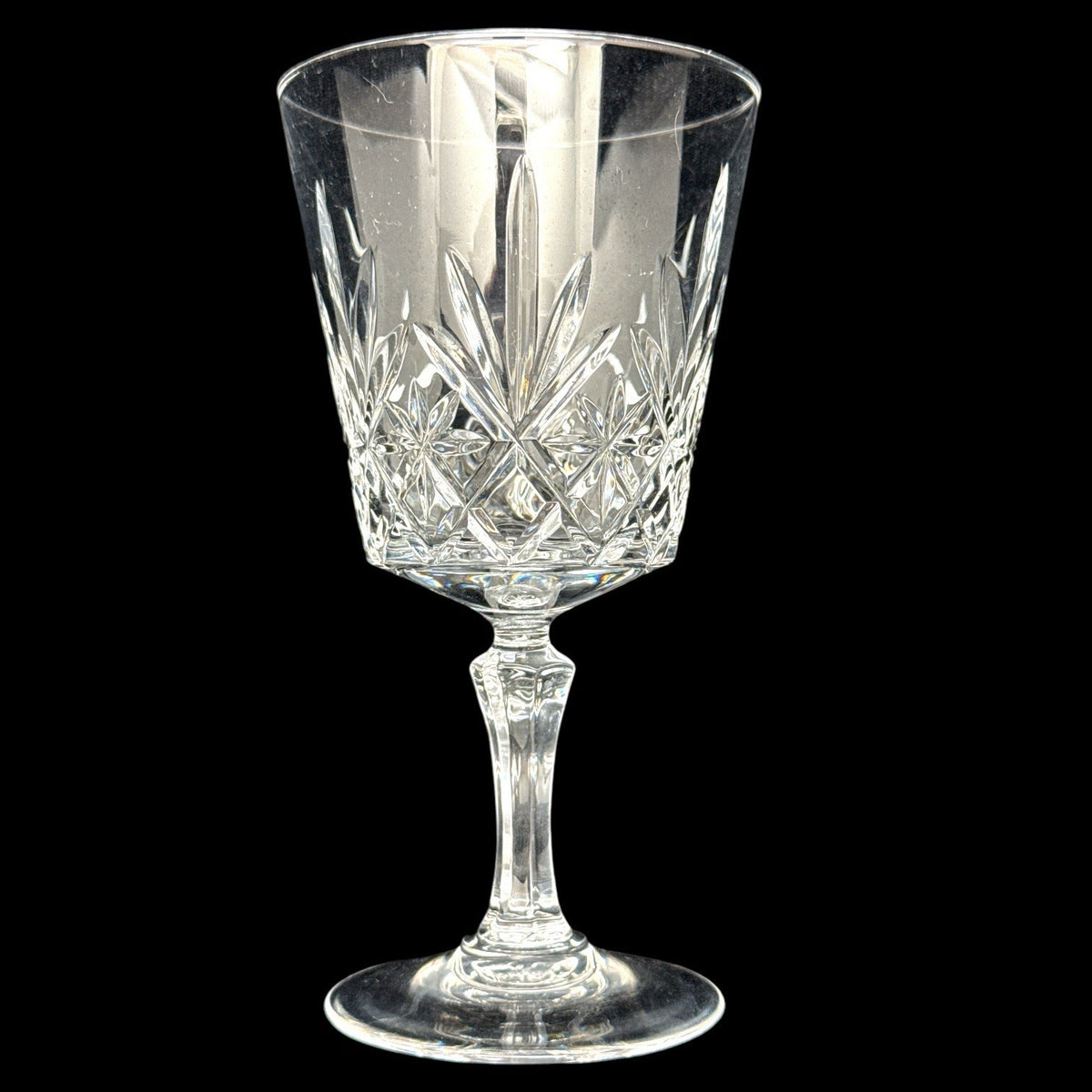 Set of 5 D'Arques Durand Chantilly Crystal WATER GOBLETS France 6.5" 10 oz EUC