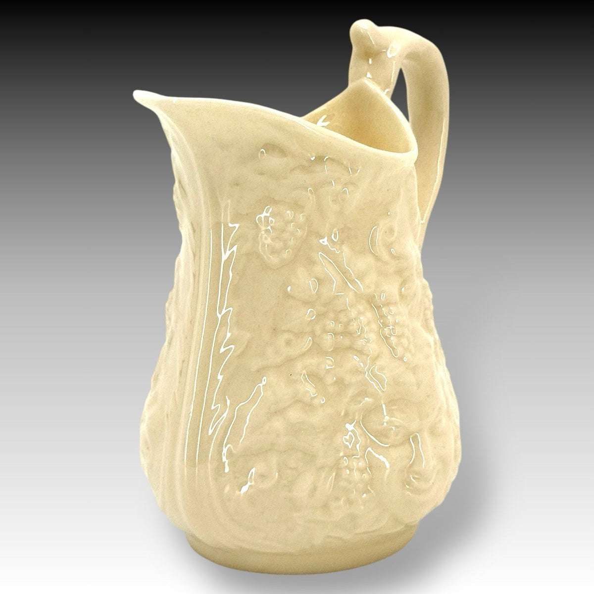 Belleek Bacchus Mask Creamer 5th Green Mark Ireland Vintage Porcelain 1965-1980