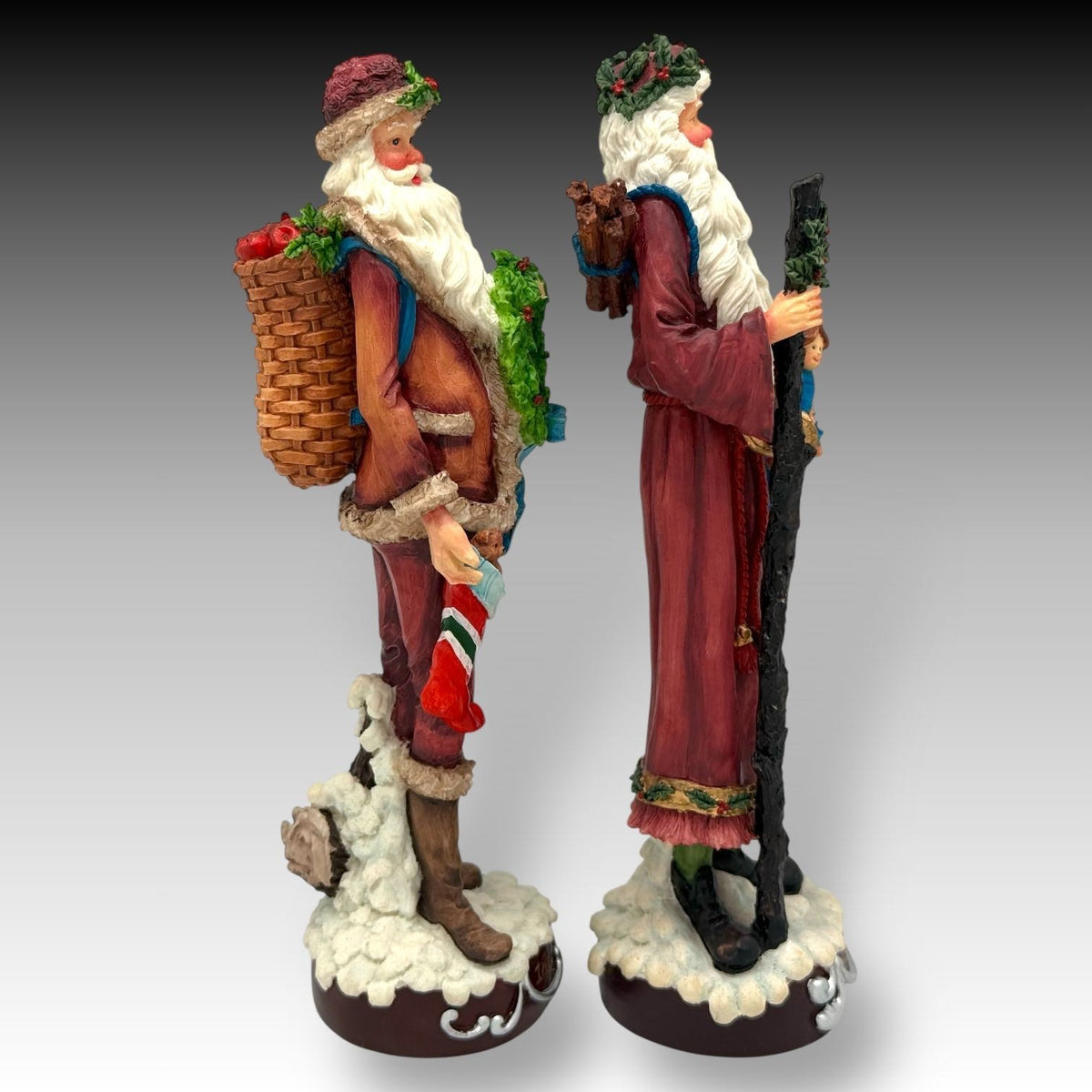 Pair of Galleria Lucchese CHRISTMAS PENCIL SANTAS 1840 & 1860 from Roman Boxed