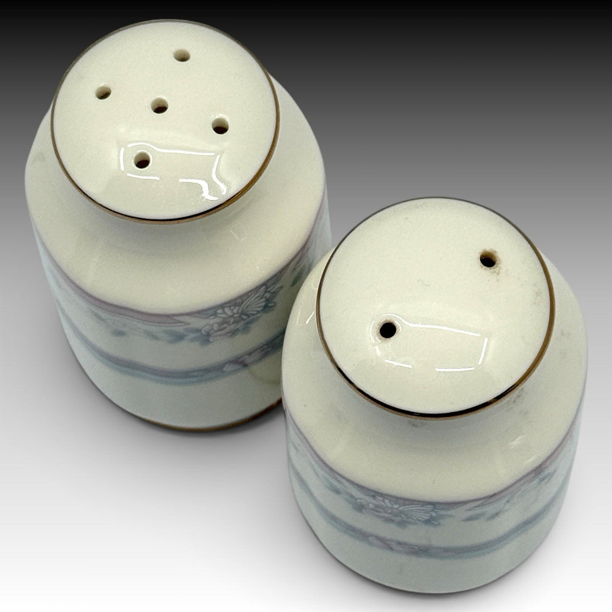 Vintage Noritake Magnificence 9736 Bone China Salt & Pepper Shakers Japan Set