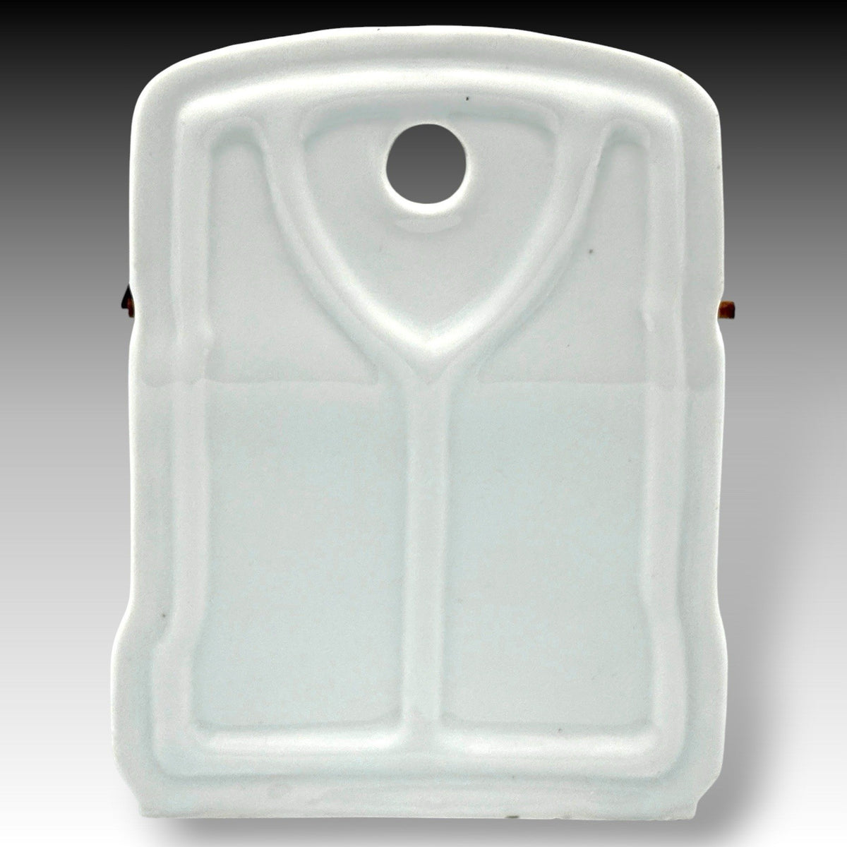 Victoria Czechoslovakia Porcelain Salt Box Wood Lid Floral Wall Hanging Crock
