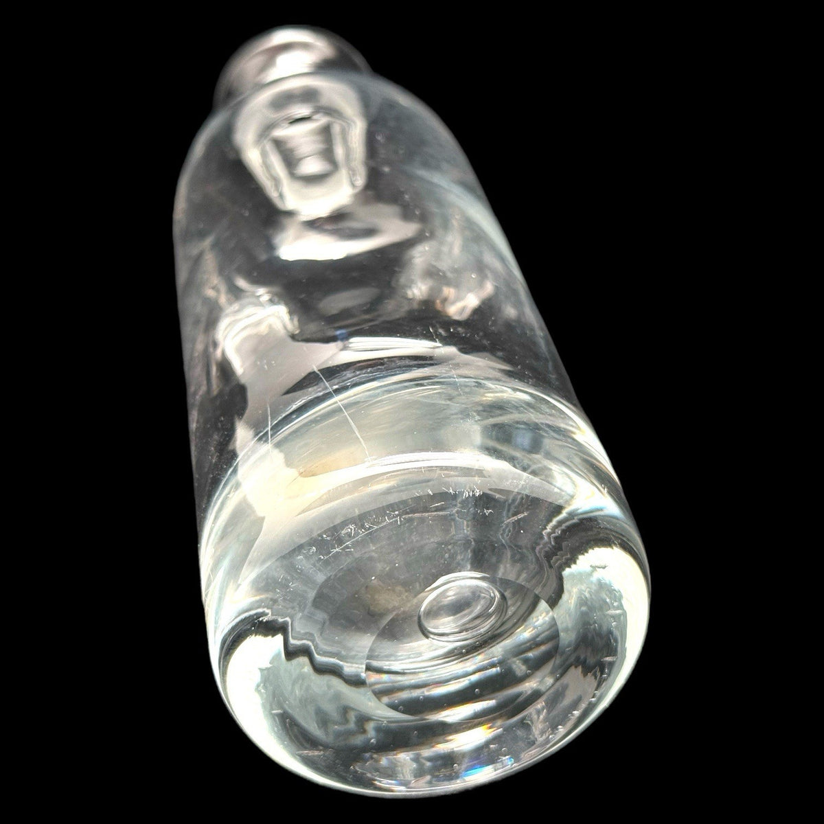 Vintage AMERICAN BRILLIANT Glass Wine Decanter with Stopper MCM 11.5" Tall