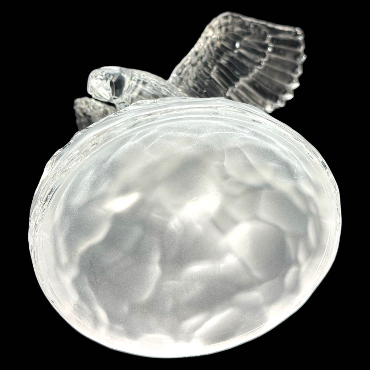 Vintage Cristal D’Arques Lead Crystal Glass 7.75” Eagle Patriotic Figurine