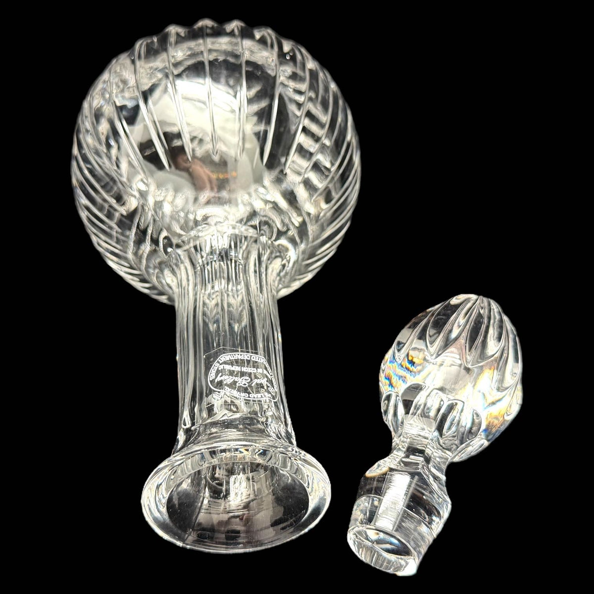 Vintage Royal Gallery 24% LEAD CRYSTAL Glass Liquor DECANTER Czech Republic 2001