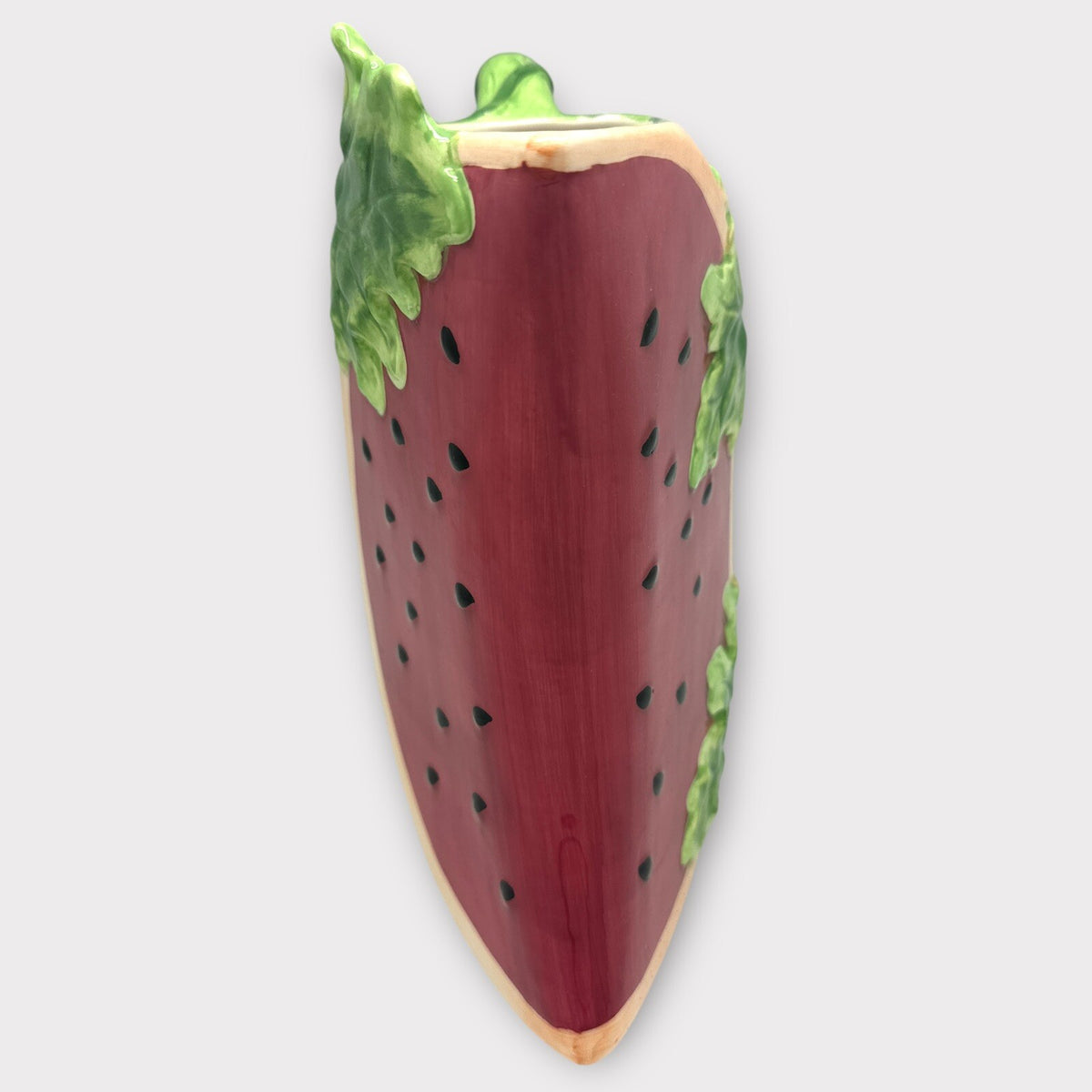 Figural WATERMELON PITCHER Porcelain Hand-Painted Colorful Summer