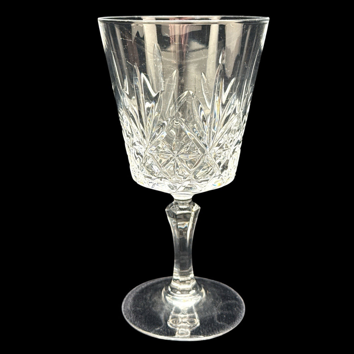 Set of 5 D'Arques Durand Chantilly Crystal WATER GOBLETS France 6.5" 10 oz EUC