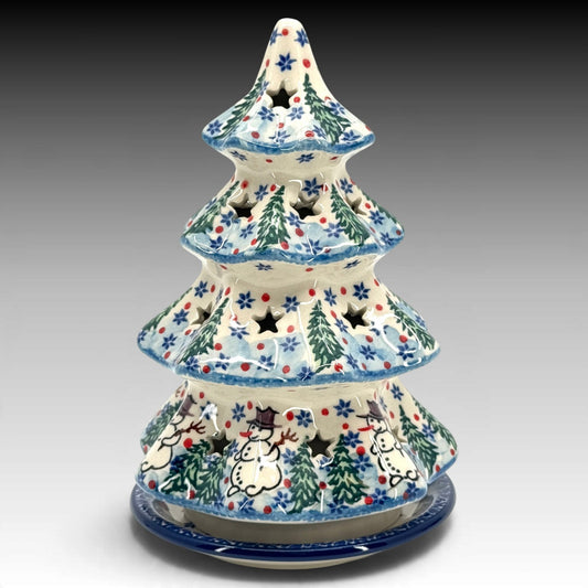 Dancing Snowman Christmas tree luminary view 1