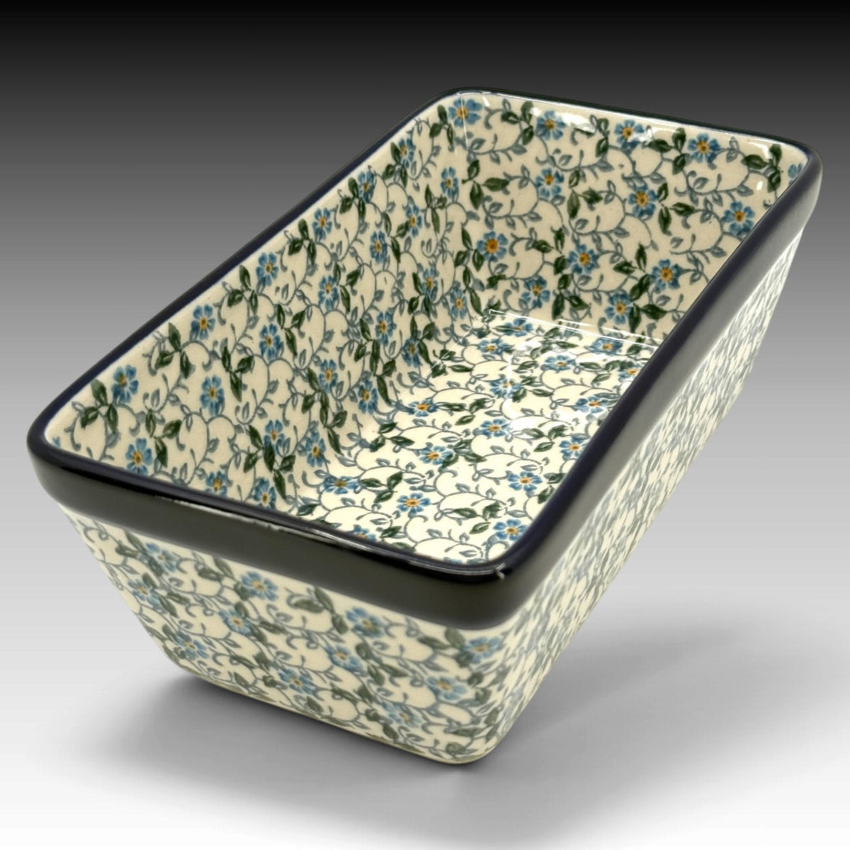 Forget Me Knots Ceramika Artystyczna loaf pan view 1