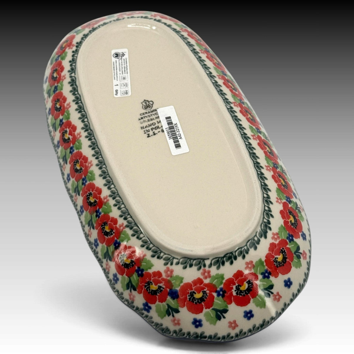 Danish Garden scalloped oval tray view 4