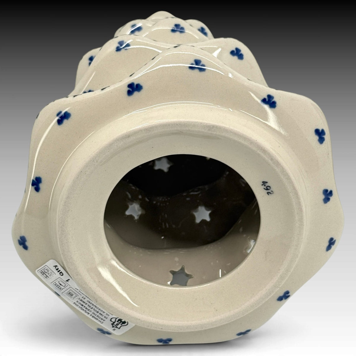 Silver Lace Christmas tree luminary view 4